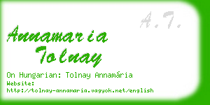 annamaria tolnay business card